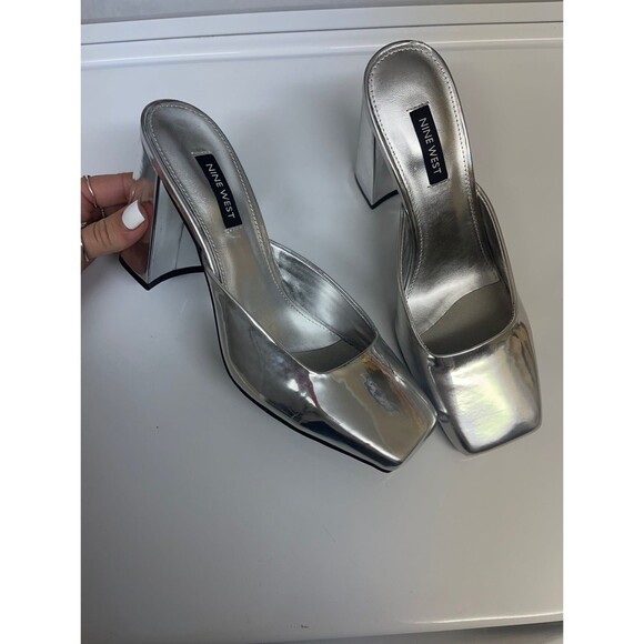 Nine West Womens Yogi Retro Dress Slide Mules - Picture 2 of 6